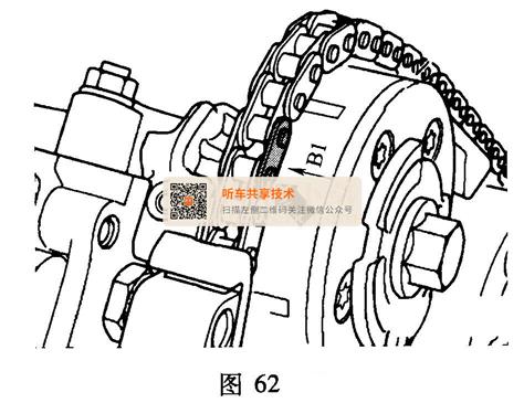 (9)將凸輪軸調節器的脈衝信號輪轉至限位位置,以鎖止調節器.